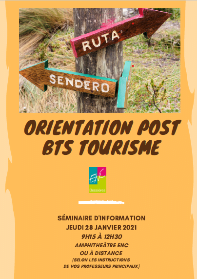 Affiche orientation post BTS Tourisme