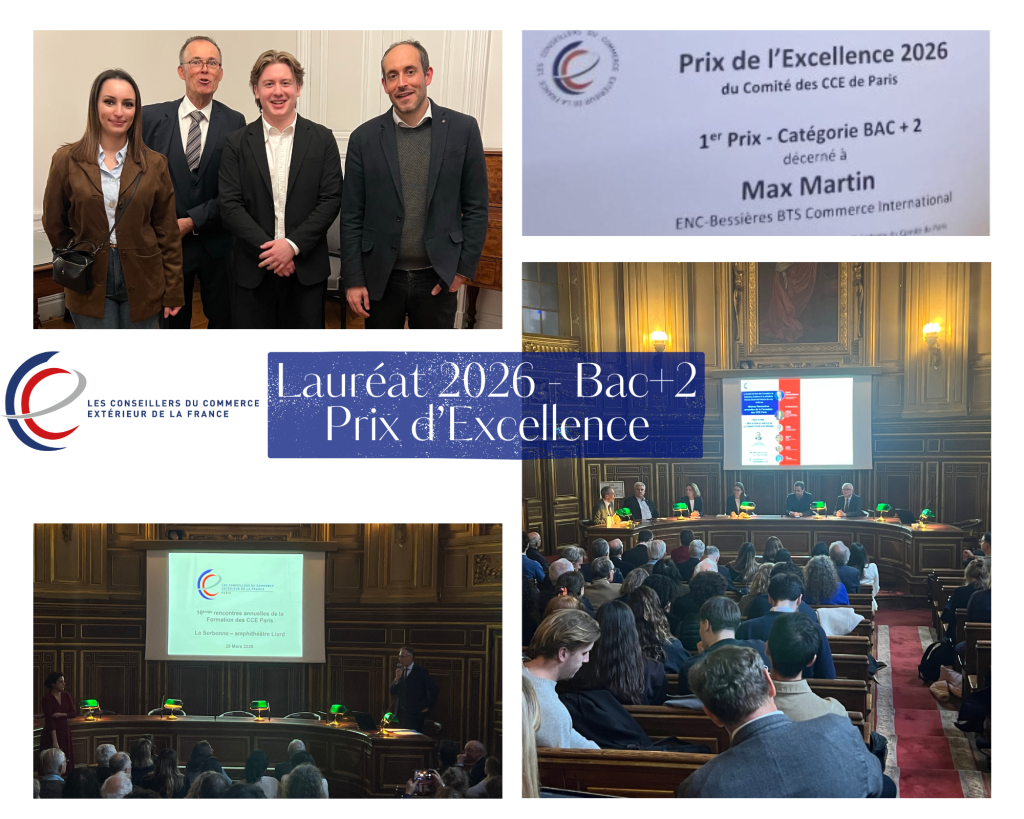 1er Prix d'Excellence CCE 2026 montage ENC bessieres Paris